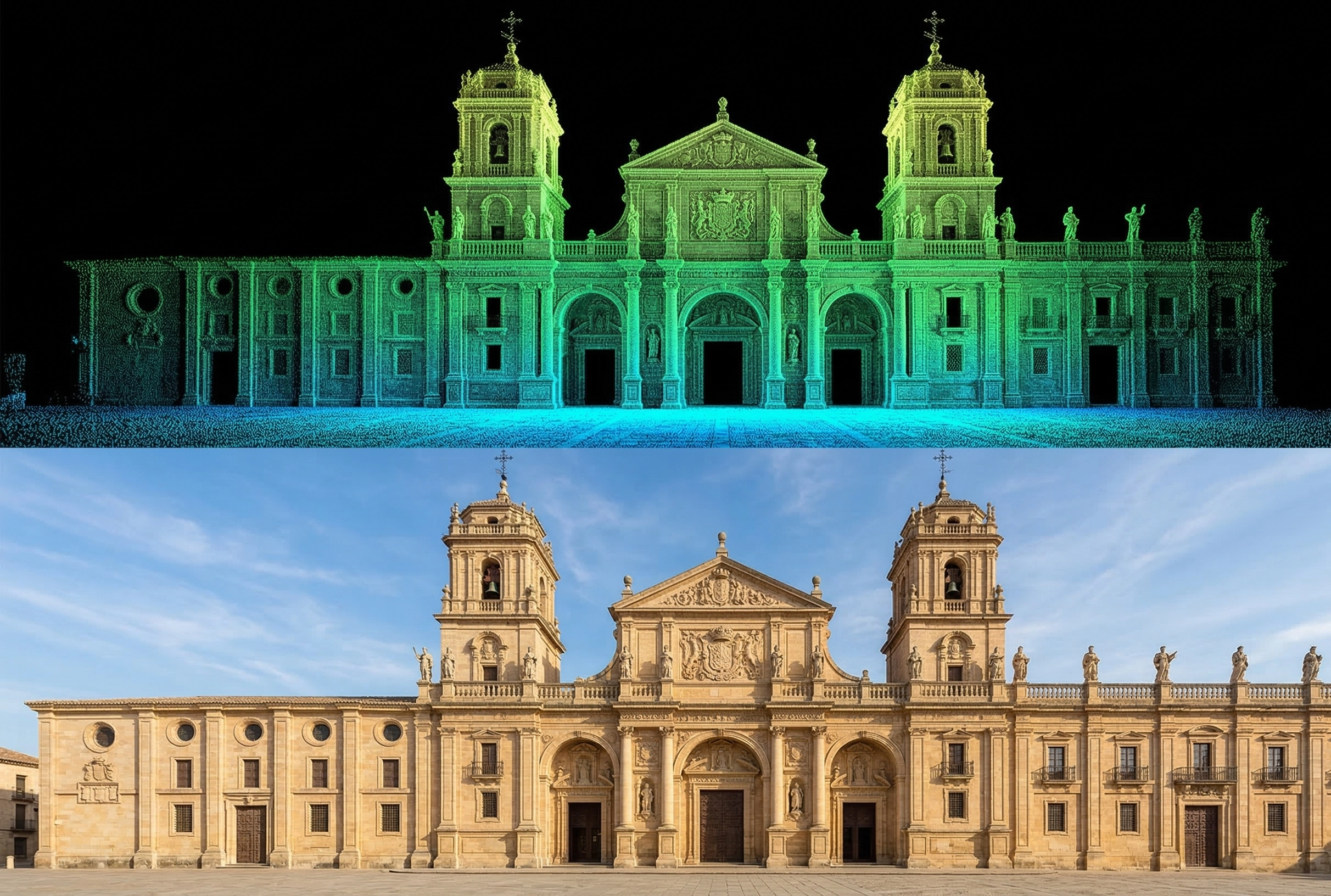 Reconstrucción 3D de catedral con LiDAR